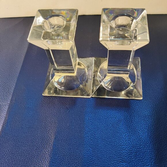 Classic Villeroy and Boch Austrian lead crystal candlestick holders. - Picture 9 of 9